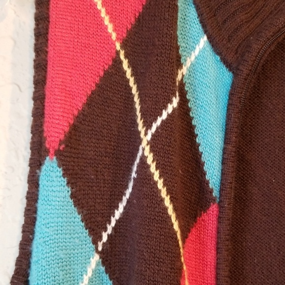 Argyle Zip Sweater Vest - Picture 4 of 5